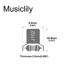 Musiclily Pro Treble Bleed Mod with Japan NISSEI Polypropylene Film/Foil Precision Capacitor and Precision Resistor .001uF+150K