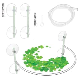 Fish Tank Floating Plant Fence Improve aquarium Water Quality Fence Plant Enclosure Interceptor Hose Length: 25.6inch