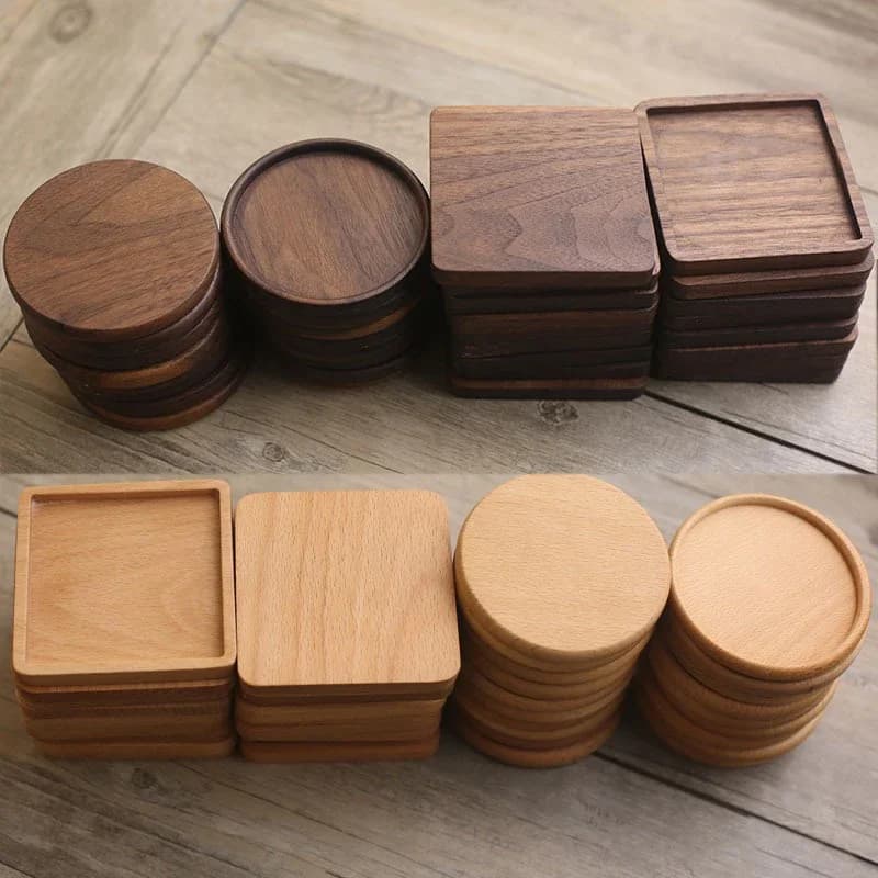Wooden Coasters for Drinks Bottom for Drinking Cup Tea Coasters for Coffee Bottom for Pussy Cup Coaster Wood