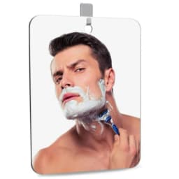 Acrylic Shower Mirror with Wall Hook Vanity Mirror Fogless Bathroom Mirror for Men Shaving Women Makeup Travel Portable Vanity