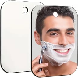 Acrylic Shower Mirror with Wall Hook Vanity Mirror Fogless Bathroom Mirror for Men Shaving Women Makeup Travel Portable Vanity