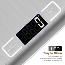10kg Kitchen Scale,Digital Kitchen Scale with Tare Function, Electronic Coffee Brewing Scale, LCD Display Stainless Steel Screen