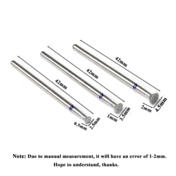 3pcs/set Diamond Nail Drill Bit Cuticle Clean Manicure Drill Bits Gel Overflow Removal Rotary Burrs Bits Manicure Pedicure Tools