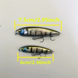 LURETV Japanese Chili Karashi Slow Sink Pull Stop Pencil Sea Bass Lurie 6/7.5 cm 5/10 g 8035