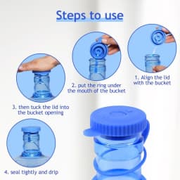 5 Gallon Water Jug Cap, Reusable Silicone 3 & 5 Gallon Water Jugs Replacement Cover, Upgrade No Spill Food Grade Silicone
