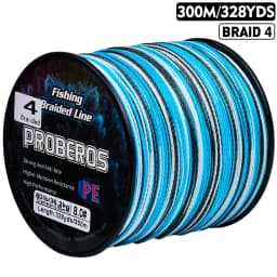 PROBEROS 300M 4 Strands Braided Multifilament Fishing Line Durable Long Casting Bass Carp Freshwater Saltwater Fishing Wholesale