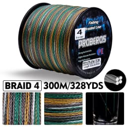 PROBEROS 300M 4 Strands Braided Multifilament Fishing Line Durable Long Casting Bass Carp Freshwater Saltwater Fishing Wholesale
