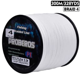 PROBEROS 300M 4 Strands Braided Multifilament Fishing Line Durable Long Casting Bass Carp Freshwater Saltwater Fishing Wholesale