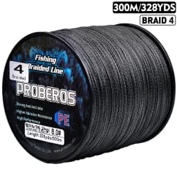 PROBEROS 300M 4 Strands Braided Multifilament Fishing Line Durable Long Casting Bass Carp Freshwater Saltwater Fishing Wholesale
