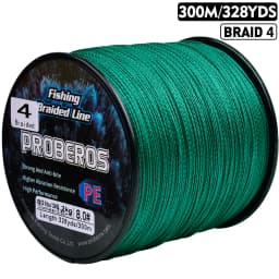 PROBEROS 300M 4 Strands Braided Multifilament Fishing Line Durable Long Casting Bass Carp Freshwater Saltwater Fishing Wholesale