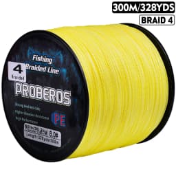 PROBEROS 300M 4 Strands Braided Multifilament Fishing Line Durable Long Casting Bass Carp Freshwater Saltwater Fishing Wholesale