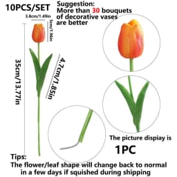 Artificial Flower Realistic Touch Tulip Scrapbooking Home Room Decoration Wedding Garden Archway Garland Festival Bouquet DIY