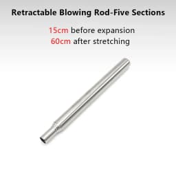 Stainless Steel Blowpipe Pocket Bellow Collapsible Air Blow Stick Campfire Fire Tool Outdoor Bushcraft Camping Hiking Cooking