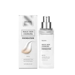 Color Changing Foundation Hyaluronic Acid Waterproof Oil Control High Coverage Makeup Base Magic Covering Foundation Liquid 30ml