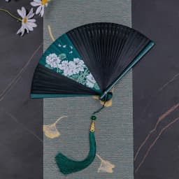 Chinese Style Japanese Classical Folding Fan Black Portable Women's Folding Fan Exquisite Ancient Style Bamboo Fan