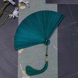 Chinese Style Japanese Classical Folding Fan Black Portable Women's Folding Fan Exquisite Ancient Style Bamboo Fan