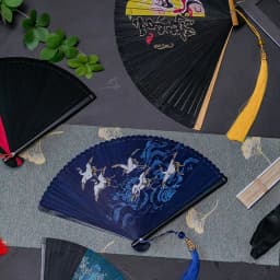 Chinese Style Japanese Classical Folding Fan Black Portable Women's Folding Fan Exquisite Ancient Style Bamboo Fan