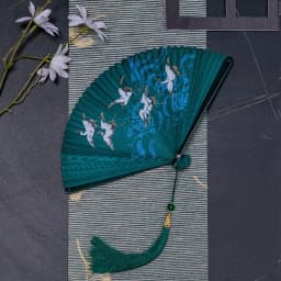 Chinese Style Japanese Classical Folding Fan Black Portable Women's Folding Fan Exquisite Ancient Style Bamboo Fan