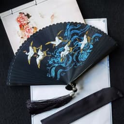 Chinese Style Japanese Classical Folding Fan Black Portable Women's Folding Fan Exquisite Ancient Style Bamboo Fan