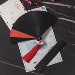 Chinese Style Japanese Classical Folding Fan Black Portable Women's Folding Fan Exquisite Ancient Style Bamboo Fan
