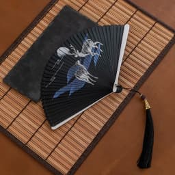 Chinese Style Japanese Classical Folding Fan Black Portable Women's Folding Fan Exquisite Ancient Style Bamboo Fan