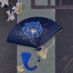 Chinese Style Japanese Classical Folding Fan Black Portable Women's Folding Fan Exquisite Ancient Style Bamboo Fan