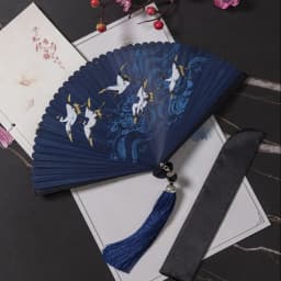 Chinese Style Japanese Classical Folding Fan Black Portable Women's Folding Fan Exquisite Ancient Style Bamboo Fan