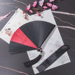 Chinese Style Japanese Classical Folding Fan Black Portable Women's Folding Fan Exquisite Ancient Style Bamboo Fan