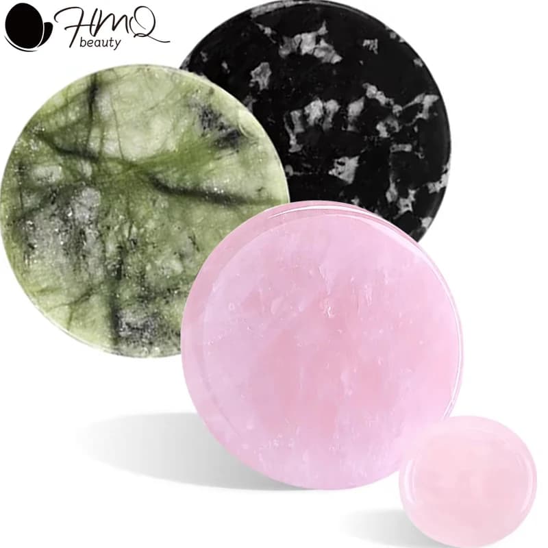 Eyelashes Extension Glue Adhesive Pallet Round Jade Stone Set False Eye Lashes Glue Pad Holder Makeup Tool Lash Lifting Supplies