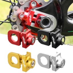 Single Speed Bike Chain Tensioner Bolt Screw Cycling Chain Adjuster Aluminum Alloy Tensioners Fixed Fastener Bicycle Accessories