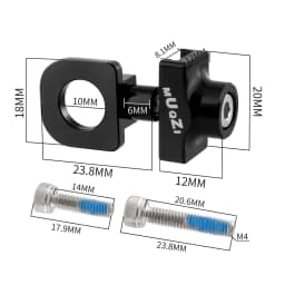 Single Speed Bike Chain Tensioner Bolt Screw Cycling Chain Adjuster Aluminum Alloy Tensioners Fixed Fastener Bicycle Accessories