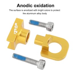 Single Speed Bike Chain Tensioner Bolt Screw Cycling Chain Adjuster Aluminum Alloy Tensioners Fixed Fastener Bicycle Accessories