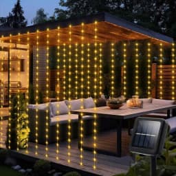 Solar Curtain Light LED Outdoor Waterproof 300leds Garland Decoration String Lights Yard Fairy Garland String Lights