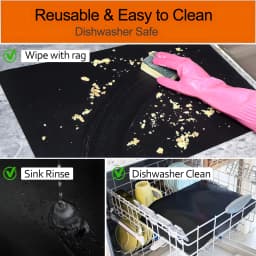 Oven Bottom Liners Non Stick Barbecue Grill Mats Reusable Kitchen Toaster Liner Air Fryer Cooking Heat Resistant Baking Paper