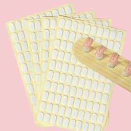 1 to 20 Sheets Nail Tip Glue Stickers for Nail Display Tips, 100pcs/Sheet Double Sided Adhesive Tabs for Practice Nail Stand