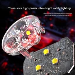 Bicycle Solar Charging Front Light Wide-Angle MTB Road Bike 3 LED Headlight Flashlight Easy to Install Cycling Accessoreis