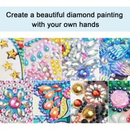 DIY Diamond Painting Kit, "I Love Your Mother" - a blooming crystal like flower with unique irregular and circular diamonds, acr