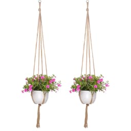 Hanging Plant Pot Hanging Basket Vases with Hook Creative Macrame Suspension Plant Planters for Hanging Flower Pot Net