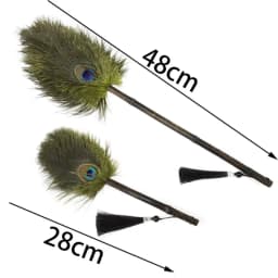 Portable Peacock Ostrich Feathers Duster Brush Handle Anti-static Cleaning Tools Household Dust Sweeping Brushs Multi-function