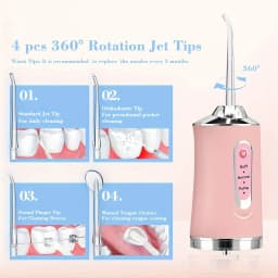 8Pack GentleCare Water Flosser Tips - Easy-to-Attach, Durable Plastic Nozzles for a Hygienic Clean, Convenient Replacement Pack