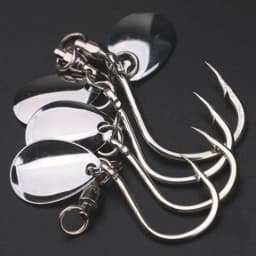 Ufishing 5Pcs/Bag Anti-corrosion Stainless Steel Fishing Hook With Blade 2026 New Big Game Spinner Hooks