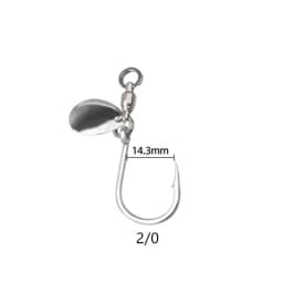 Ufishing 5Pcs/Bag Anti-corrosion Stainless Steel Fishing Hook With Blade 2026 New Big Game Spinner Hooks