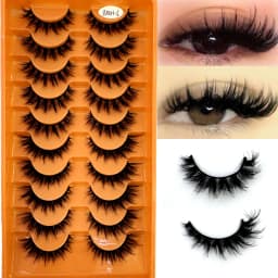 5 Pairs Mink Eyelashes False Eyelash Natural/Thick Long Eye Lashes Soft Fluffy Wispy 3D Lashes Eyelash Extension Makeup Tools
