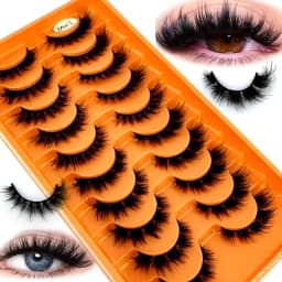 5 Pairs Mink Eyelashes False Eyelash Natural/Thick Long Eye Lashes Soft Fluffy Wispy 3D Lashes Eyelash Extension Makeup Tools