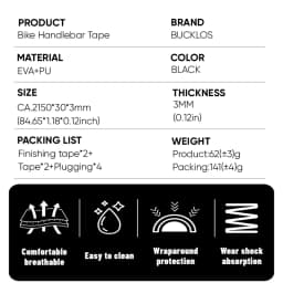 BUCKLOS Bar Tape Gravel Road Bike Handlebar Wrapper Comfortable Anti-slip Bicycle Bar Strap Handle Winding for Speed Race Cycle