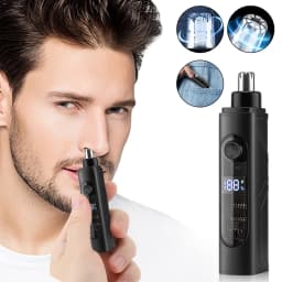 Mini Electric Nose Hair Trimmer Rechargeable Ear and Nose Hair Shaving Clipper Painless Facial Hair Trimmer Wet and Dry Haircut