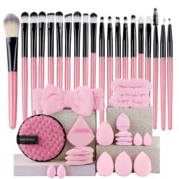 Makeup Brushes Set Premium Synthetic Kabuki Foundation Concealers Powder Blush Blending Face Eye Shadows Brush Set