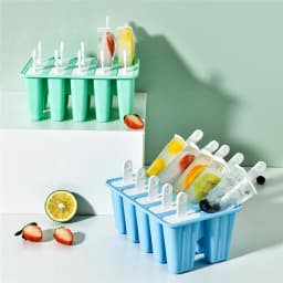 Premium BPA-Free Silicone Popsicle Molds with 6/10 Reusable Sticks - Easy Release Homemade Ice Pop Maker for Kids & Family