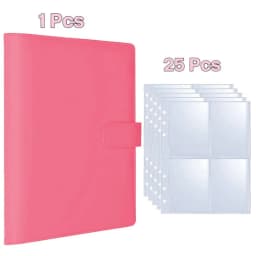 25pcs Page(4 Grids) Photo Card A5-Binder Kpop Photo Albums Idol Cards Loose-leaf Collect Book Binder Binder Photocard Holder