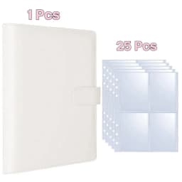 25pcs Page(4 Grids) Photo Card A5-Binder Kpop Photo Albums Idol Cards Loose-leaf Collect Book Binder Binder Photocard Holder